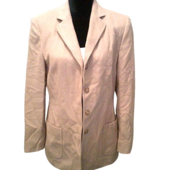 100% Camel Hair Jacket Blazer by Talbots size 10 4-button Womens Suit jacket - Picture 1 of 6